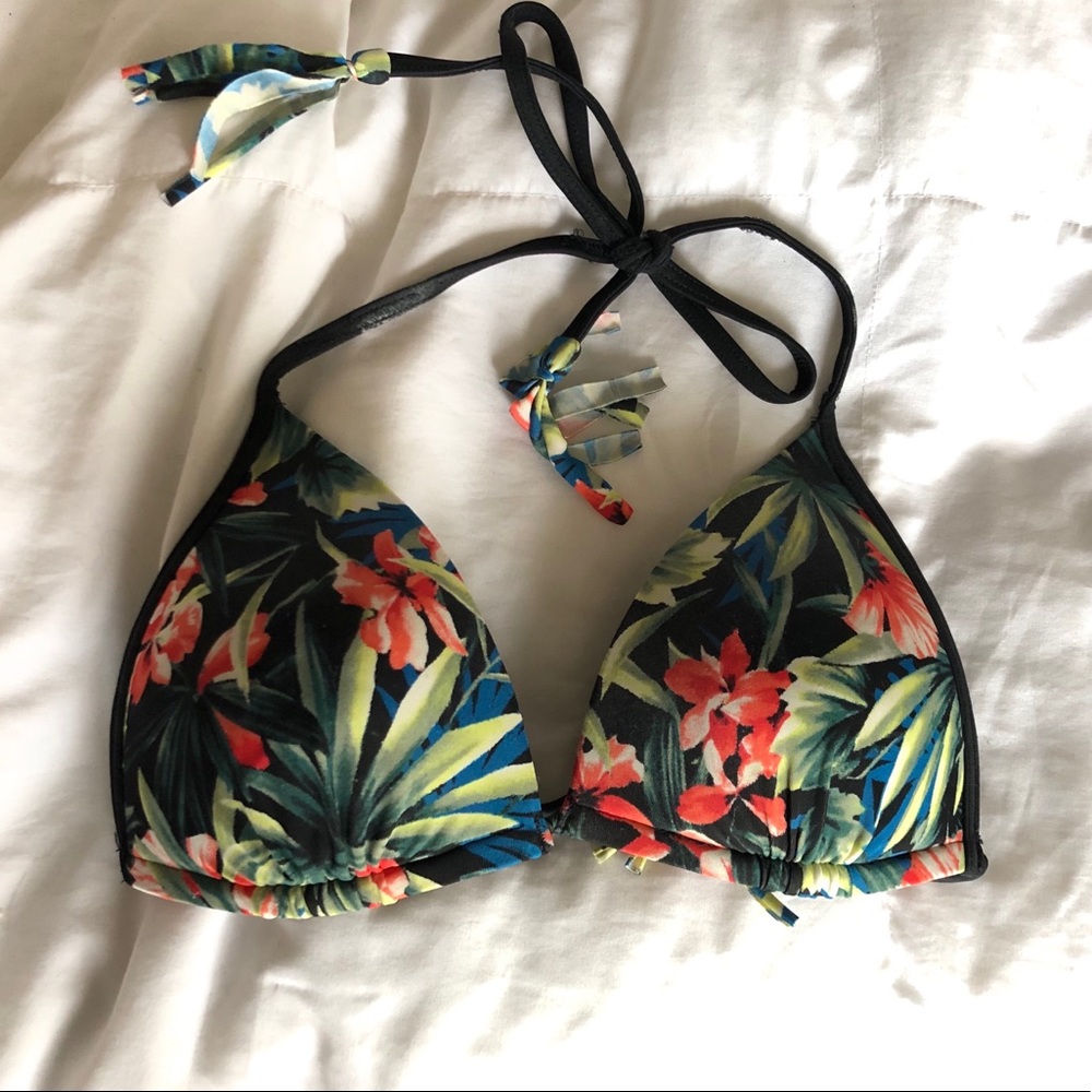 Tropical Halter Bikini Top